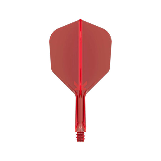 K-Flex Shape No.6 integrated red dart flight and shaft system