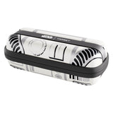 Black and white rectangular case with 'Target' branding on a white background Black and white rectangular case with 'Target' branding on a white background