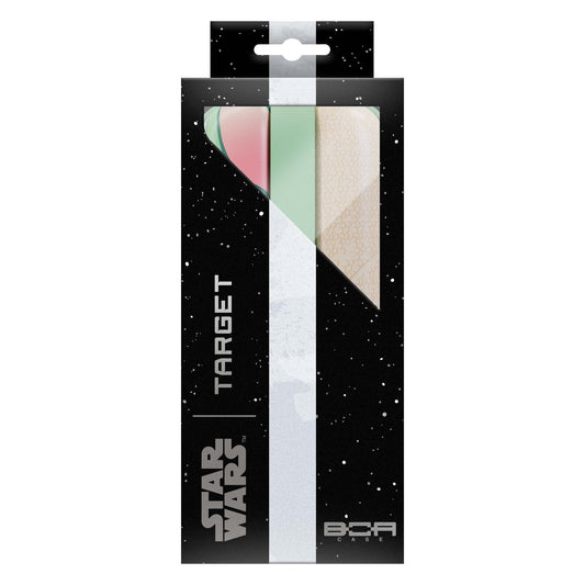 Packaged product with 'Target' and 'Star Wars' branding on a black background