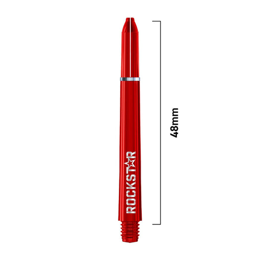 Joe Cullen Rockstar red nylon dart shaft with aluminium tip and 48mm length