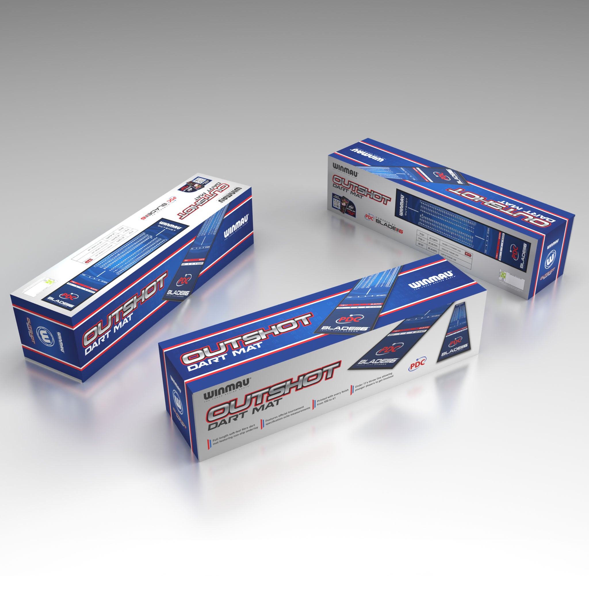 Winmau PDC Outshot Soft Dart Mat packaging