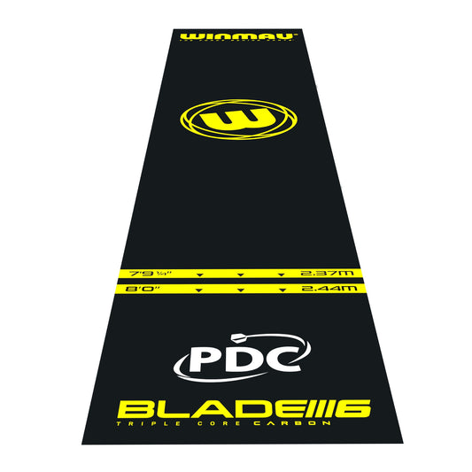Winmau Pro-Zone Essential PVC dart mat with official tournament oche measurements for accurate throws