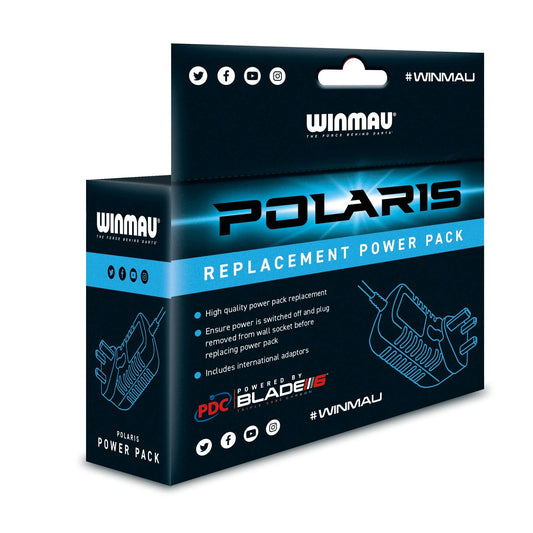 Winmau Polaris replacement power pack packaging on a white background