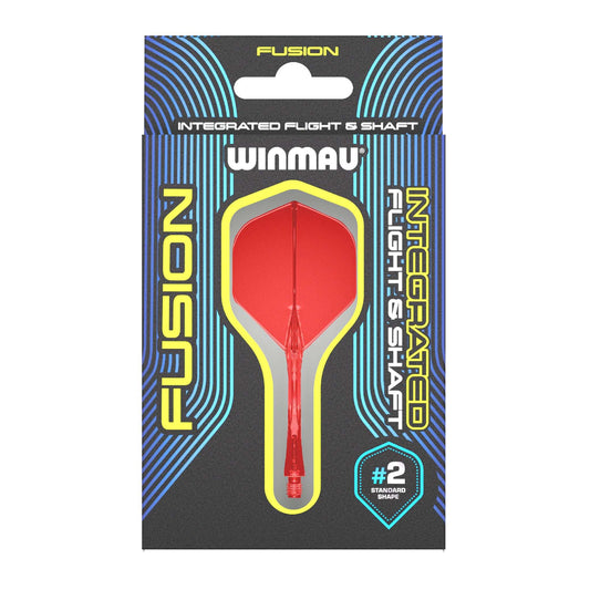 Fusion Flight & Shaft System red with 90 degree wing design for durable sports performance