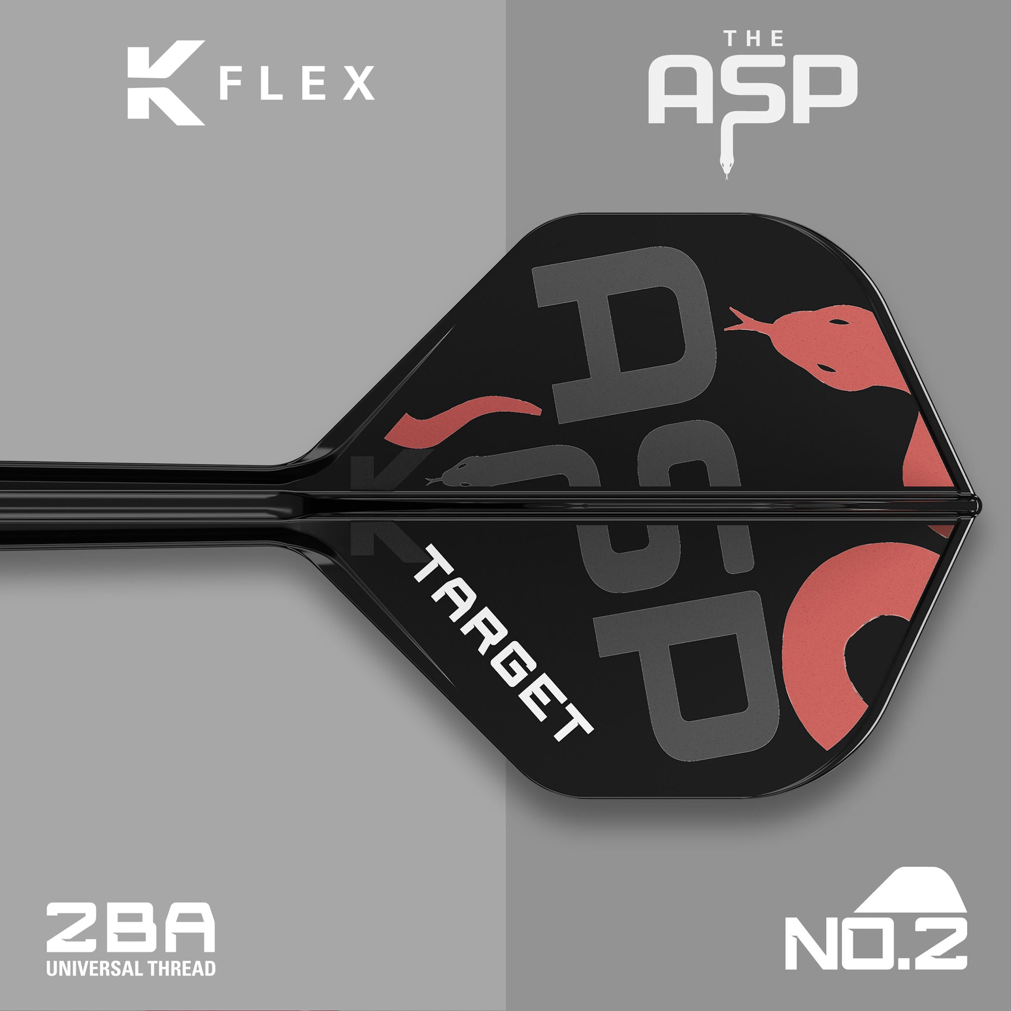 K-Flex Standard Flight & Shaft Nathan Aspinall close up of flight K-Flex Standard Flight & Shaft Nathan Aspinall close up of flight