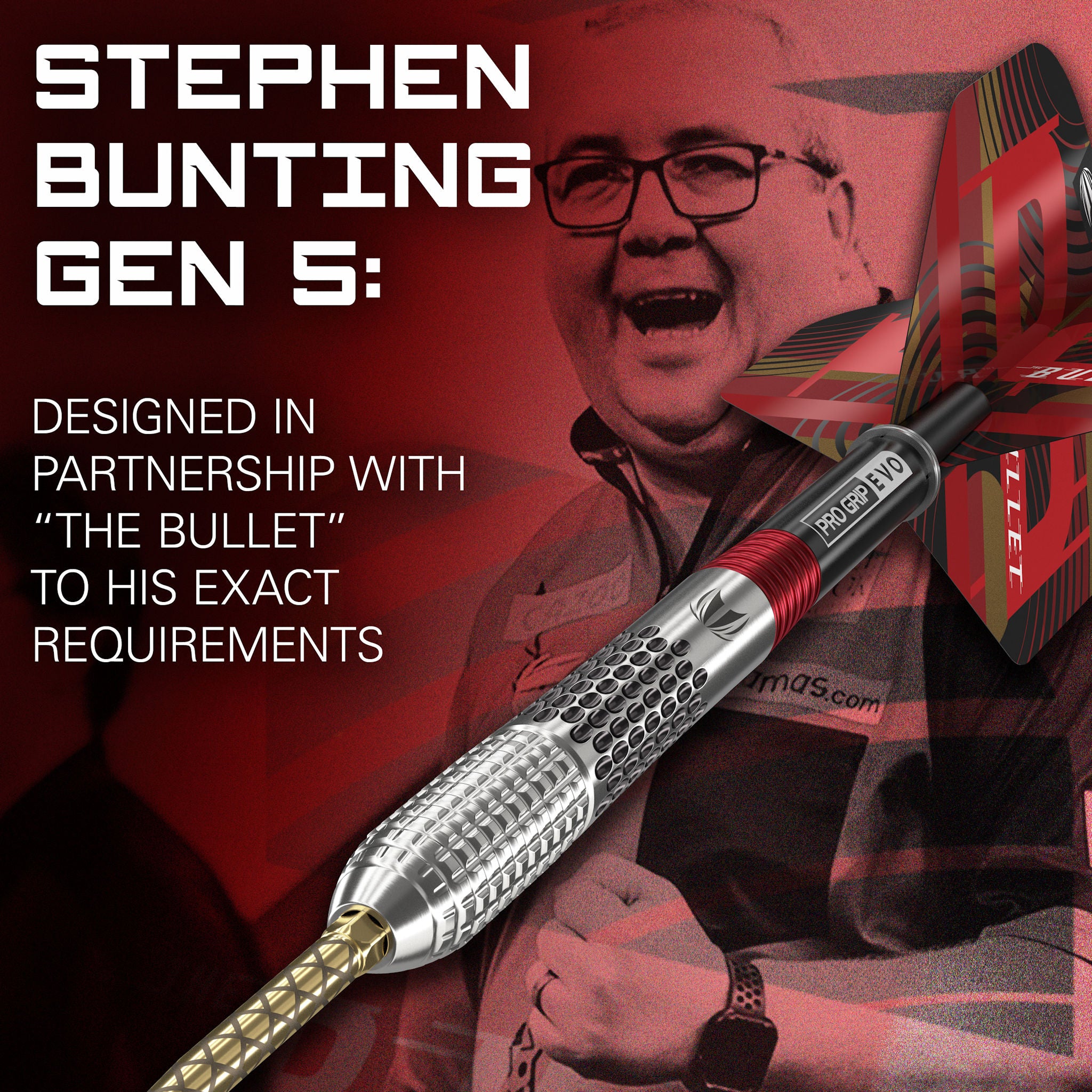 Stephen Bunting G5 90% Swiss Darts ad Stephen Bunting G5 90% Swiss Darts ad