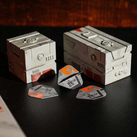 STAR WARS™ X-Wing Flights shown with X-Wing boxes on dark background