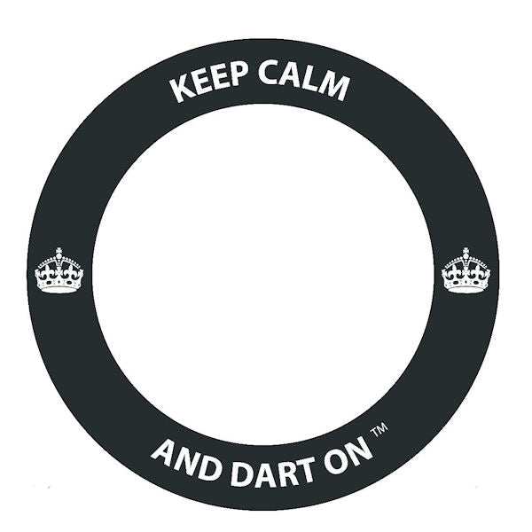 Keep Calm & Dart On™ dartboard surround protector ring for stray darts Keep Calm & Dart On™ dartboard surround protector ring for stray darts