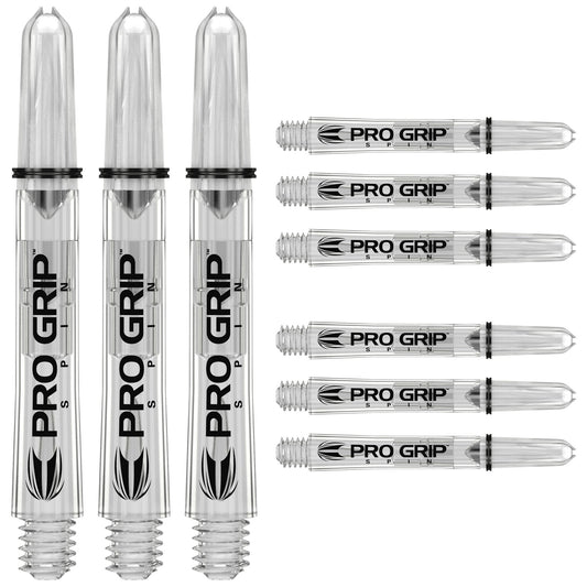 Pro Grip Spin Shafts 3 pack with Hydrogel technology and Target Pro Grip rings for improved dart spinning and durability