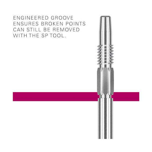 Swiss Points interchangeable dart points with patented locking system and removal tool