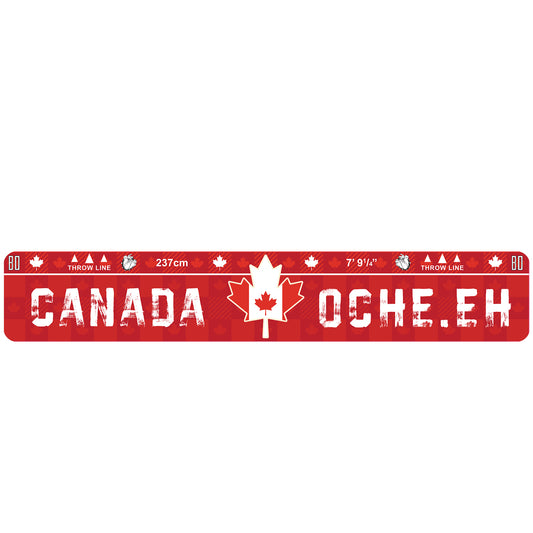 Throw Line oche with 'Canada Oche.Eh' text and a maple leaf design on a red background