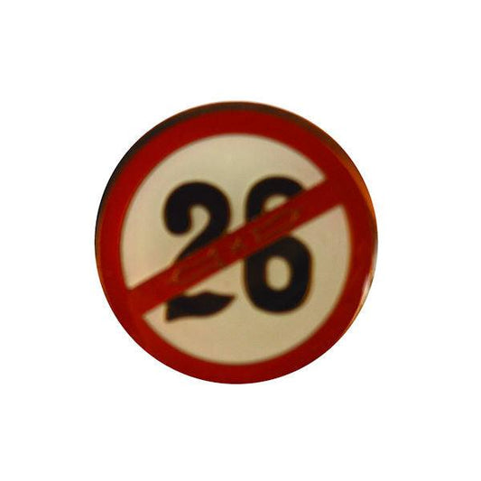 Assorted Award Pin featuring a colorful dart-themed design with the number 26 crossed out, ideal for dart players.