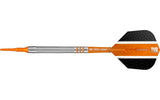 RVB80 80 Tungsten soft tip dart with orange grooves, Pro Grip shaft, Pixel tips, and Vision Ultra flights, 18g weight RVB80 80 Tungsten soft tip dart with orange grooves, Pro Grip shaft, Pixel tips, and Vision Ultra flights, 18g weight