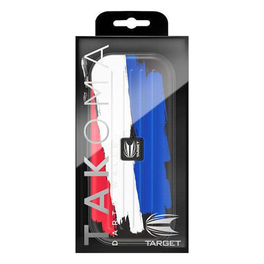 Takoma Netherlands Wallet with national flag design, EVA material, velvet interior, elastic strap, and accessory pouches for darts protection