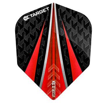 Target Vision Ultra Flights size 6 100 micron dart flights with red and black design