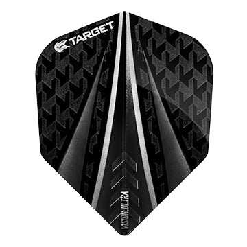 Target Vision Ultra Flights No. 6 black dart flights set of 3, 100 micron thickness