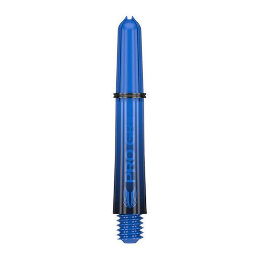 Blue Pro Grip Sera Shaft for darts with threaded end and black ring, part of vibrant limited edition series