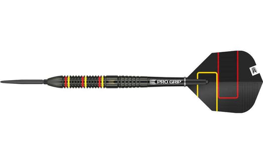 Gabriel Clemens Black SP 80% tungsten dart with radial grooves and black titanium coating