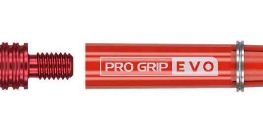 Red Pro Grip EVO Top shaft with threaded end and logo branding