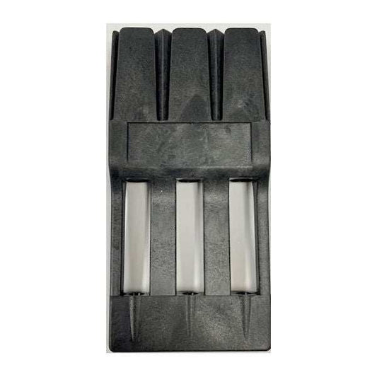 Black plastic insert dart holder made of strong ABS material for protecting assembled darts and flights