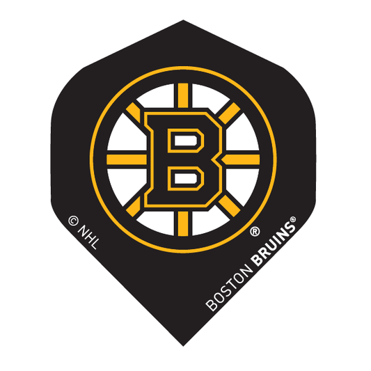 Boston Bruins NHL 80% tungsten dart flight with team logo and black background