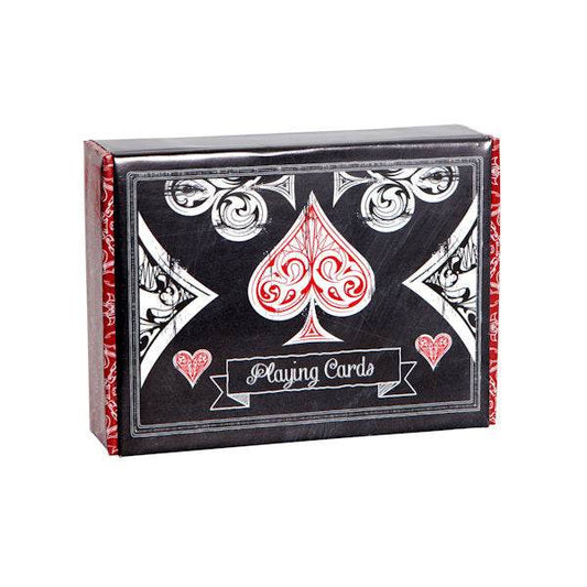 Bridge double deck playing cards casino-grade two decks with artistic black and red design box