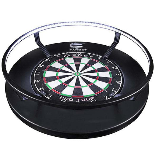 Target Corona Light dartboard illumination system with magnetic LED ring and 360-degree shadowless lighting
