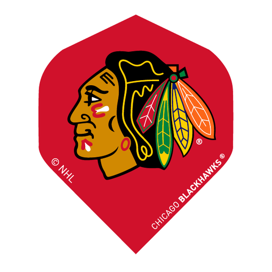 NHL® Chicago Blackhawks® Black Brass Darts flight