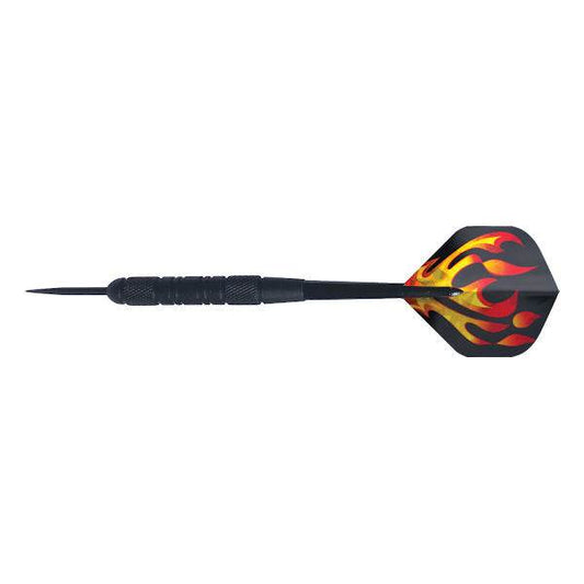 Igniter Black Brass dart with black brass barrel and holographic flame flights