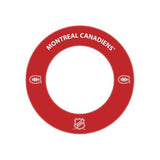 Red NHL® Dartboard Surround with Montreal Canadiens logos and NHL shield for dart protection Red NHL® Dartboard Surround with Montreal Canadiens logos and NHL shield for dart protection