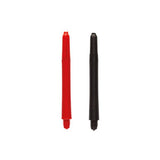 Red and black nylon shafts made from flexible and tough multi-material polymer Red and black nylon shafts made from flexible and tough multi-material polymer