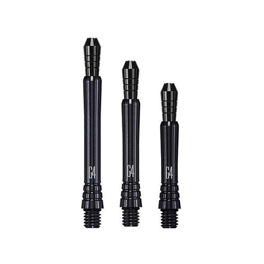 Power Titanium G4 Shaft black titanium dart shafts with radial grooves and black aluminium tops