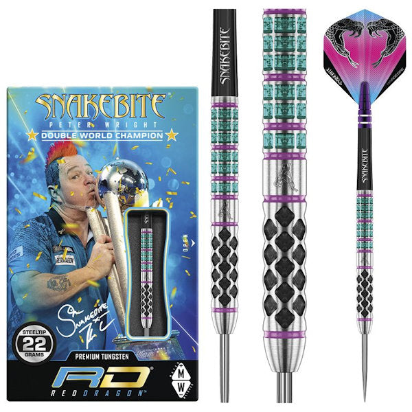 Peter Wright Snakebite Supa-Venom 90% Tungsten close up Peter Wright Snakebite Supa-Venom 90% Tungsten close up
