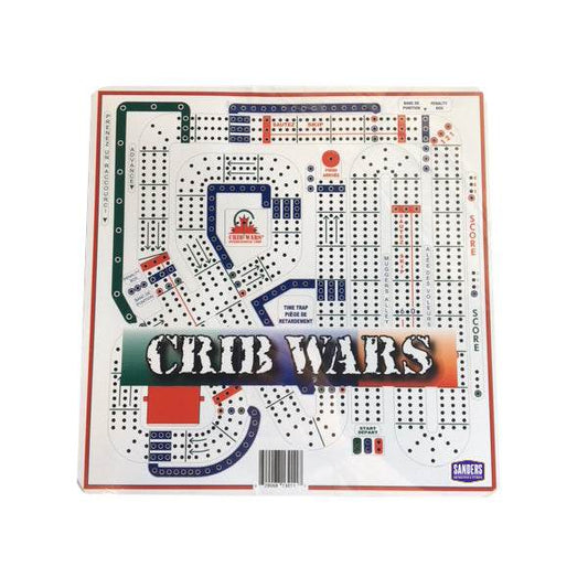 Plastic cribbage board Crib Wars with 363 holes and multi-player strategy game features
