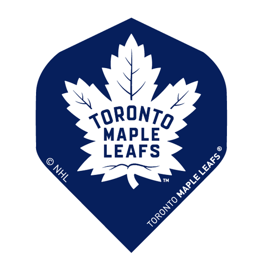 Toronto Maple Leafs NHL® Flights in blue with white team logo printed on durable 100 micron polyester with UV varnish finish