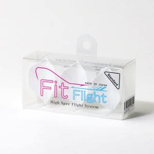 Fit Flight Super Slim molded dart flights in clear packaging for stable and durable performance