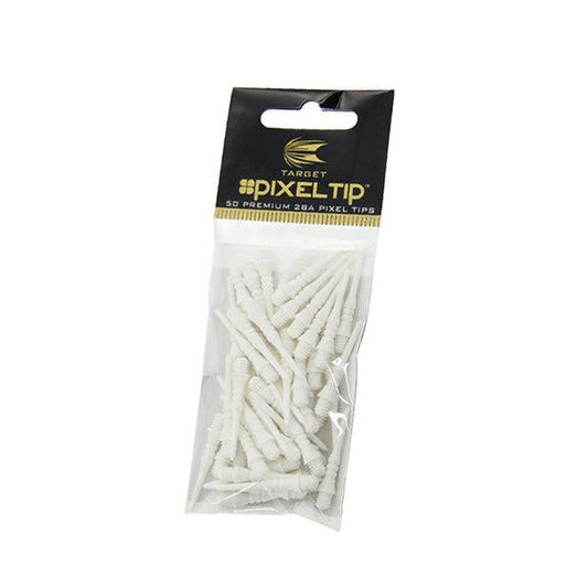 Soft Tip Target Pixel Points 50 pack white dart tips with pixel grip for durability and performance