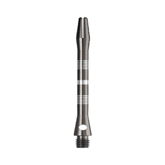 Regrooved alloy shaft made of precision engineered aluminium with stylish grooves and black finish
