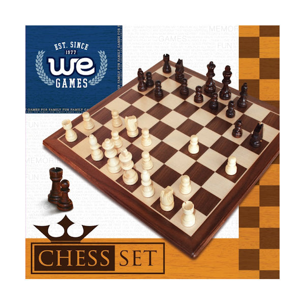 Classic Chess Set 12" by WE showing the box