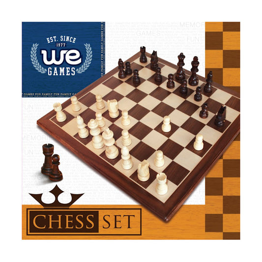 Classic Chess Set 12" by WE showing the box