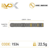 MVG Evo-X 90% Tungsten Darts barrel specs