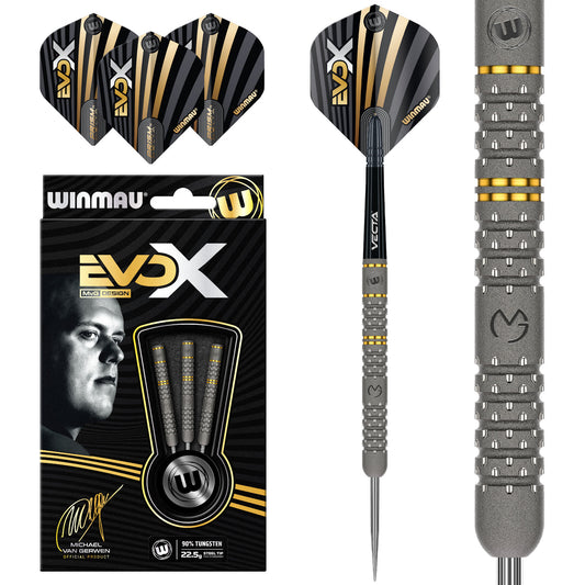 MVG Evo-X 90% Tungsten Darts close up