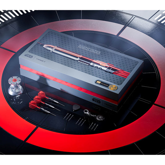 STAR WARS™ Darth Vader Lightsaber First Edition 95% SP Darts showing what is in the box.