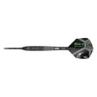 Black dart 25g with green accents on a white background