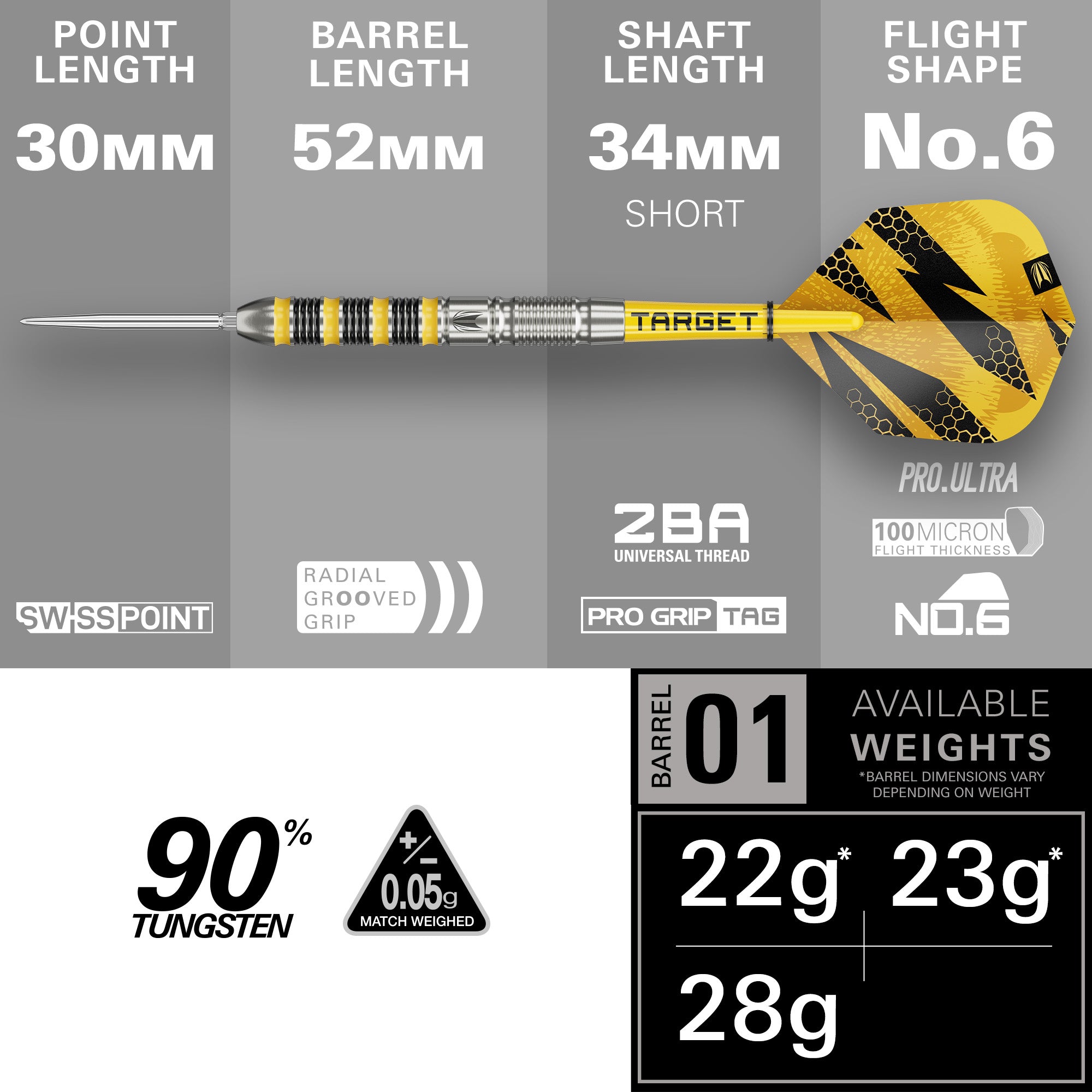 Buzz 90% SP Tungsten Darts