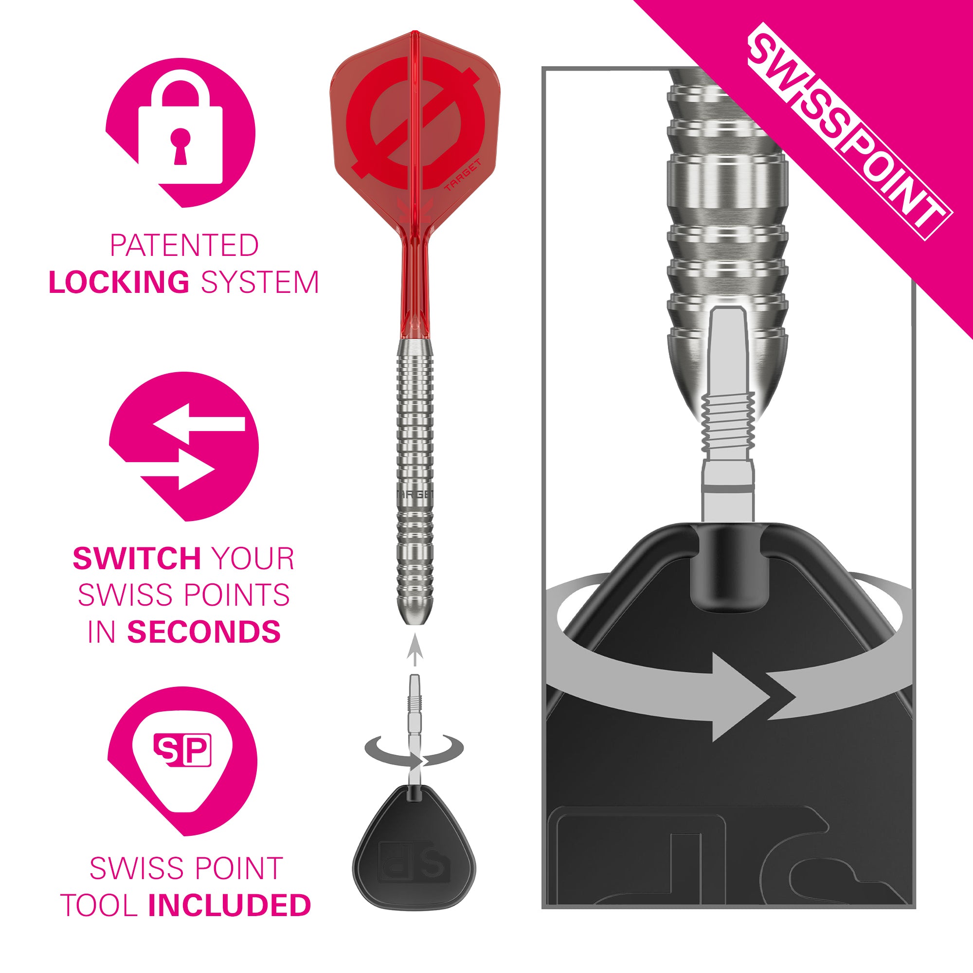 Group Ø 50% SP Tungsten Darts swiss point specs