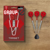 Group Ø 50% SP Tungsten Darts on wood surface.