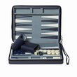 9" Backgammon Magnetic Set with Strap by WE blue open