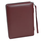 9" Backgammon Magnetic Set with Strap by WE burgundy case closed.