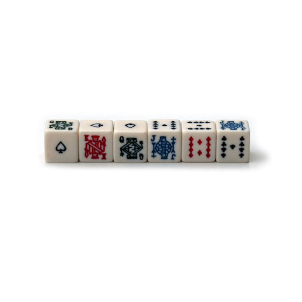 Walnut 7-Games-in-1 Combination Game Set poker dice.